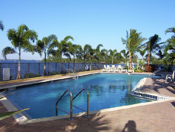 The Beau Rivage, waterfront pool