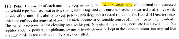 Cedar Hammock Terrace II Pet Policy