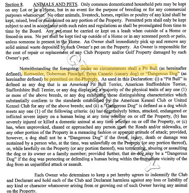 Esplanade Pet Policy