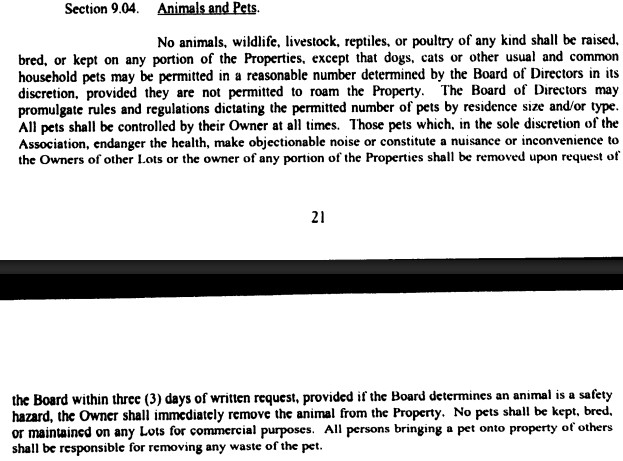 Grey Oaks Pet Policy