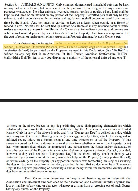 Hacienda Lakes-Esplanade Pet Policy