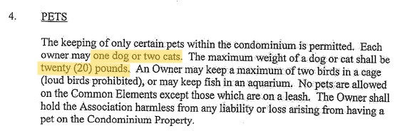 The Colony at Hawksridge Pet Policy