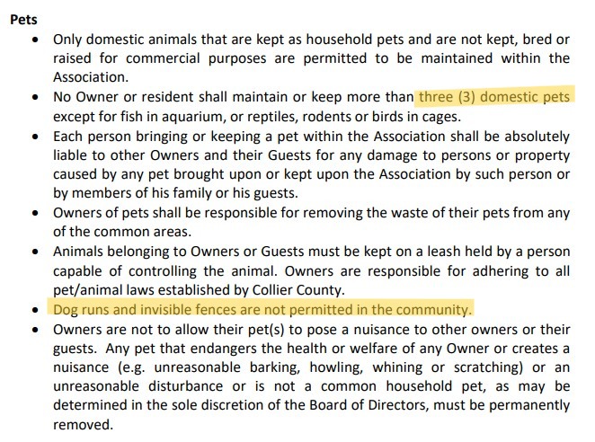 Classics Plantation Estates Pet Policy