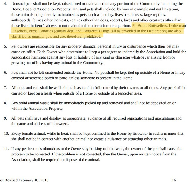 Marbella Isles Pet Policy