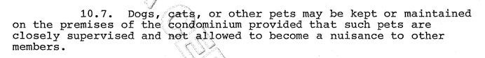 Naples Bath & Tennis Unit G Pet Policy