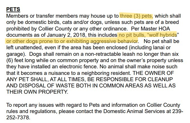 Orange Blossom Ranch Pet Policy
