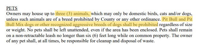 Orange Blossom Pet Policy