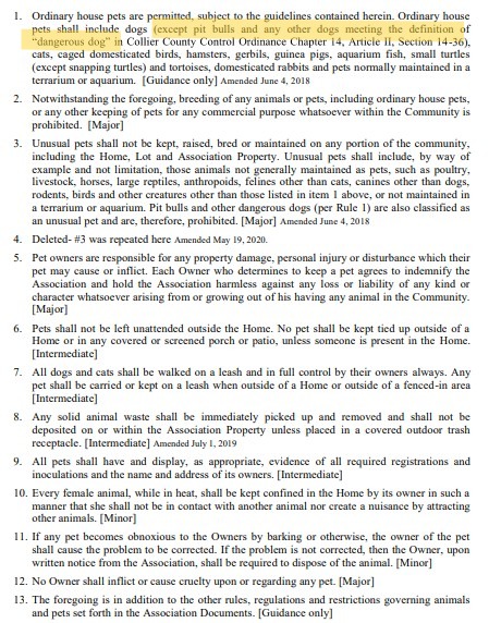 Riverstone Pet Policy