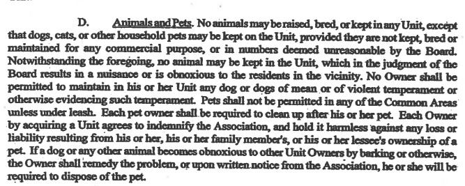 Verona Walk Pet Policy