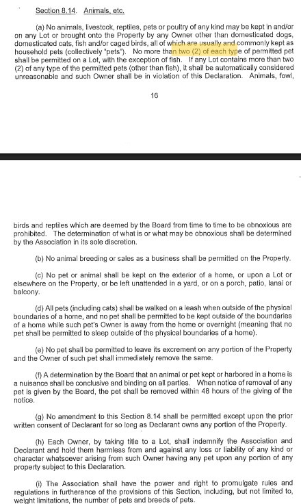 Windward Isle Pet Policy