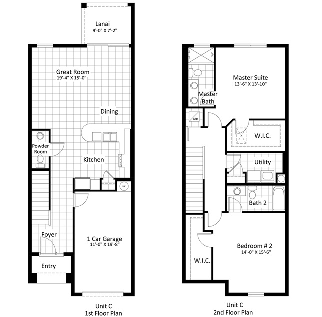 Town Home Floor Plans