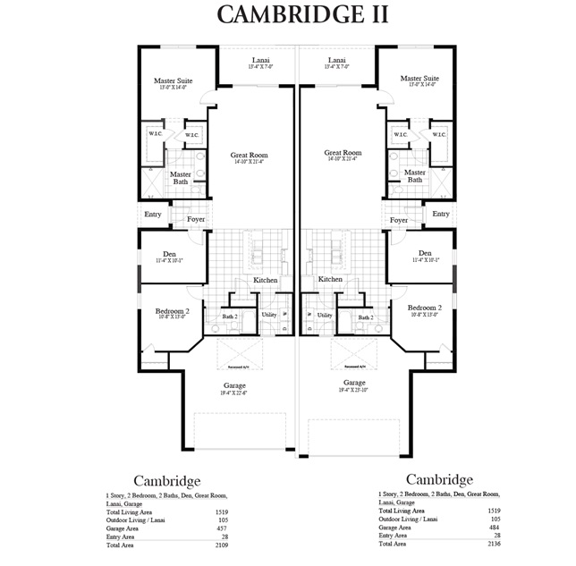 Twin Villa Floor Plans