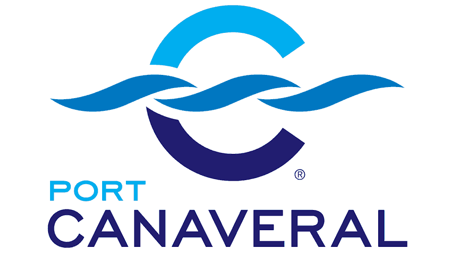 Port Canaveral entrance sign on Florida’s Space Coast in Brevard County