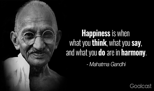 gandhi on happiness